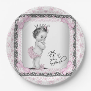 Vintag Princess Baby Dusche Pappteller