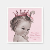 Vintag Princess Baby Dusche Personalisiert Serviette (Vorderseite)