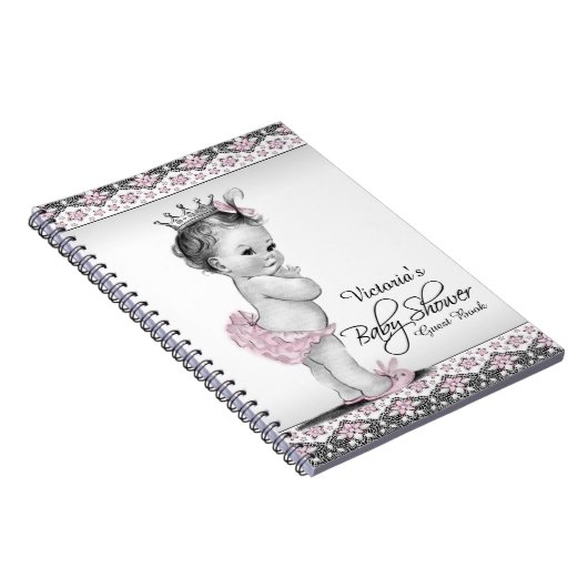 Vintag Princess Baby Showbook Notizblock (Rechte Seite)