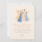 Vintag Princess Fairytale Geburtstag Einladung (Vorderseite)