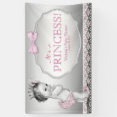 Vintag Princess Girl Baby Dusche Banner (Vertikal)