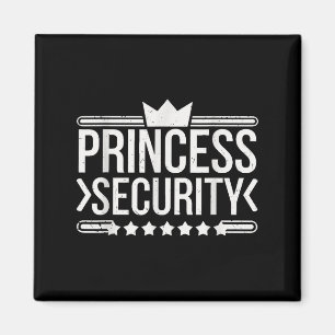 Vintag Princess Security Boys Brother Birthday Da Magnet