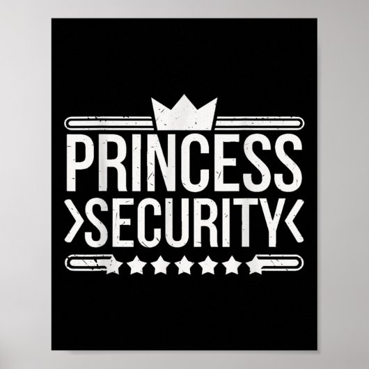 Vintag Princess Security Boys Brother Birthday Da Poster (Vorne)