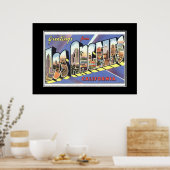 Vintag Print Greetings Los Angeles Poster (Küche)