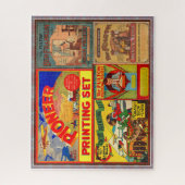 VINTAG PRINTING SET 1910-1940 FARBIG! PUZZLE (Vertikal)