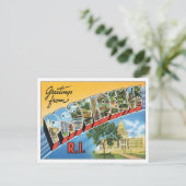 Vintag Providence Rhode Island Postkarte (Stehend Vorderseite)