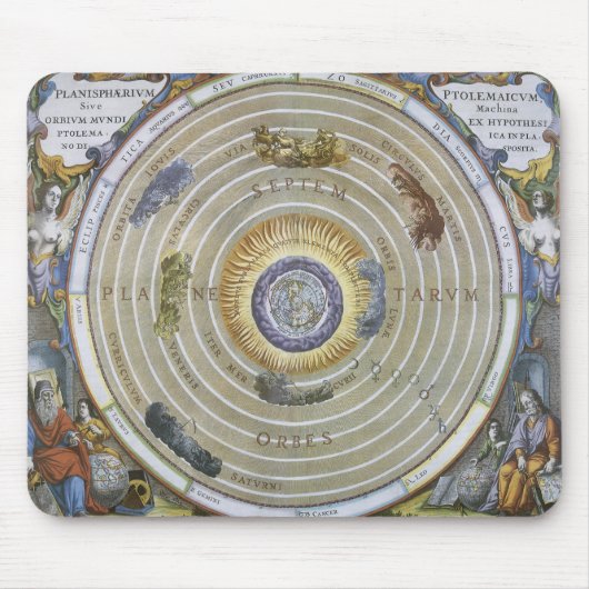 Vintag Ptolemaic Planisphere von Andreas Cellarius Mousepad (Vorne)