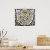 Vintag Ptolemaic Planisphere von Andreas Cellarius Poster (Küche)