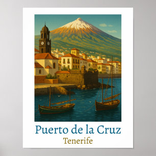 Vintag Puerto de la Cruz Tenerife Poster