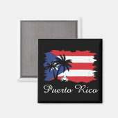 Vintag Puerto Rico Flag Coqui Boricua Magnet (Vorderseite/Rückseite)