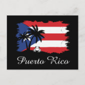 Vintag Puerto Rico Flag Coqui Boricua Postkarte (Vorderseite)