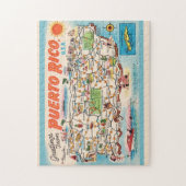 Vintag Puerto rico Karte Puzzle (Vertikal)