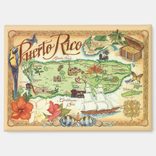 Vintag Puerto Rico Magnet