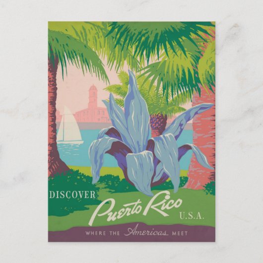 Vintag Puerto Rico Postcard Postkarte (Vorderseite)