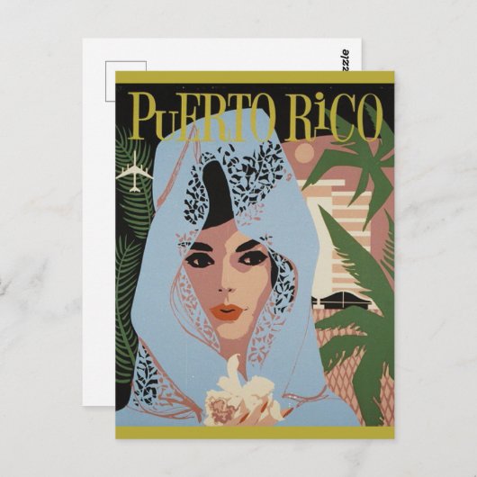 Vintag Puerto Rico Reisen Postkarte (Vorne/Hinten)