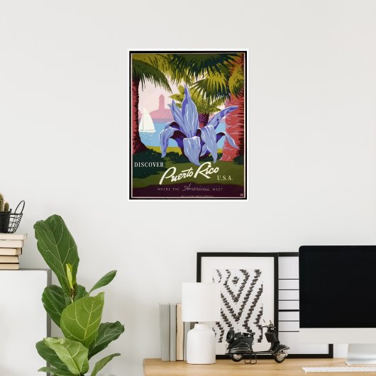 Vintag Puerto Rico Reiseposter Poster (Heimbüro)