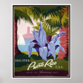 Vintag Puerto Rico Reiseposter Poster (Vorne)