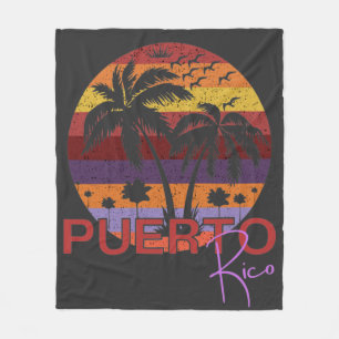 Vintag Puerto Rico Summer Beach Fleecedecke