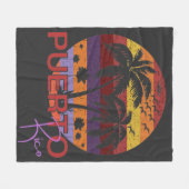 Vintag Puerto Rico Summer Beach Fleecedecke (Vorderseite (Horizontal))