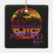 Vintag Puerto Rico Summer Beach Keramikornament (Rückseite)
