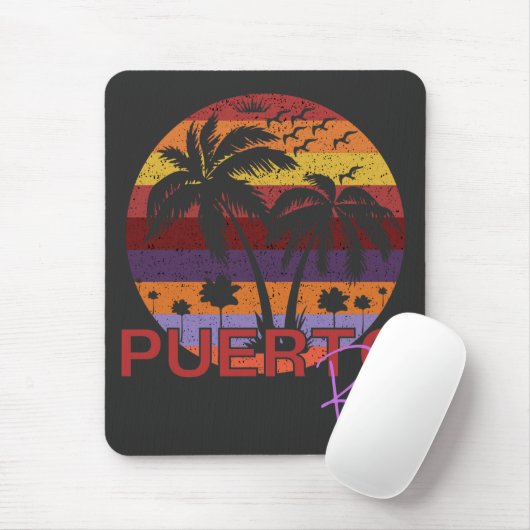 Vintag Puerto Rico Summer Beach Mousepad (Mit Mouse)