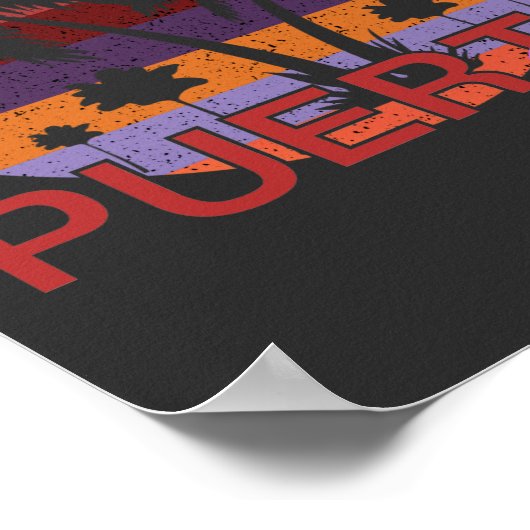 Vintag Puerto Rico Summer Beach Poster (Ecke)