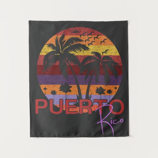 Vintag Puerto Rico Summer Beach Wandteppich (Vorderseite)