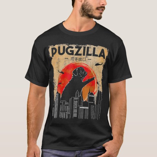 Vintag Pugzilla T-Shirt (Vorderseite)