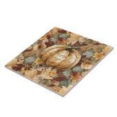 Vintag, Pumpkin mit Erntedank Pattern Throw Pi Fliese (Seite)