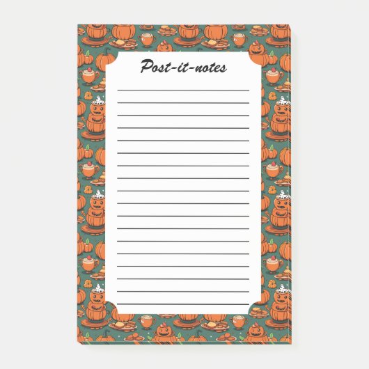 Vintag Pumpkin Monster Party Joy Post-it Klebezettel (Vorderseite)
