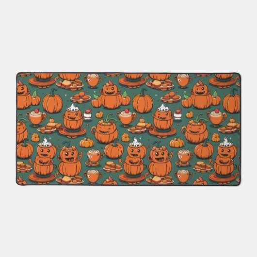 Vintag Pumpkin Monster Party Joy Schreibtischunterlage (Vorderseite)