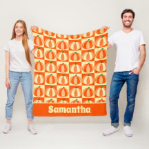 Vintag Pumpkin Orange Tartan Karierter Erntedank