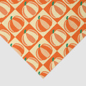 Vintag Pumpkin Orange Tartan Karierter Erntedank Seidenpapier (Ausschnitt)