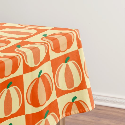 Vintag Pumpkin Orange Tartan Karierter Erntedank Tischdecke (Beispiel)