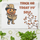 Vintag Pumpkin Pals Halloween Geschirrtuch (Gefaltet)