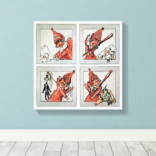 Vintag Punch und Judy Leinwanddruck (Insitu (Holzboden))