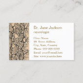 Vintag Purkinje Neuron Zeichnend Neurologe Doktor Visitenkarte (Rückseite)