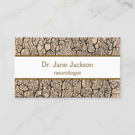 Vintag Purkinje Neuron Zeichnend Neurologe Doktor Visitenkarte (Vorderseite)