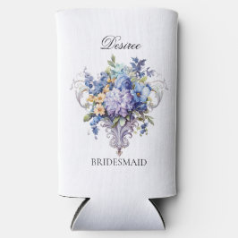 Vintag Purple Flowers Bridesmaid Vorschlag Geschen Selters Dosenkühler