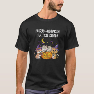 Vintag Purpurkin Patch Crew Kitten Cat Mama Vater T-Shirt