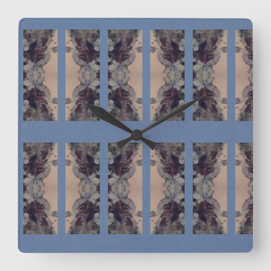 Vintag Quadratische Wanduhr (Vorderseite)