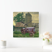 VINTAG QUADRATISCHE WANDUHR (Zuhause)