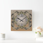 Vintag Quadratische Wanduhr (Zuhause)