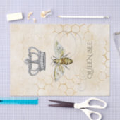 Vintag Queen Bee Royal Crown Gold Honeycomb Seidenpapier (Handwerk)