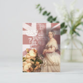 Vintag Queen Victoria London Postkarte (Stehend Vorderseite)