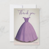 Vintag Quinceañera mis quinis Dankeschön-Karte Dankeskarte (Vorderseite)