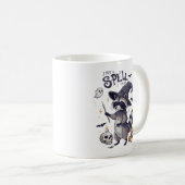 Vintag Raccoon Halloween Kaffeetasse (VorderseiteRechts)