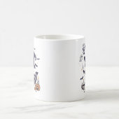 Vintag Raccoon Halloween Kaffeetasse (Mittel)
