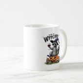 Vintag Raccoon Halloween Kaffeetasse (VorderseiteRechts)