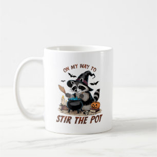 Vintag Raccoon Halloween Kaffeetasse